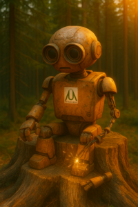 Robot on kurb, sest ta on katki, käsi tuli ära